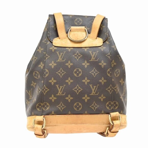 LOUIS VUITTON Montsouris MM Backpack Bag Monogram Leather Brown M51136 79FC054 - Picture 15 of 16